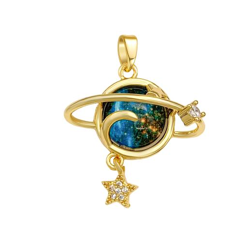 Befestigter Zirkonia Messing Anhänger, plattiert, DIY & verschiedene Stile für Wahl & Micro pave Zirkonia, pendent size 14-20mm, verkauft von PC