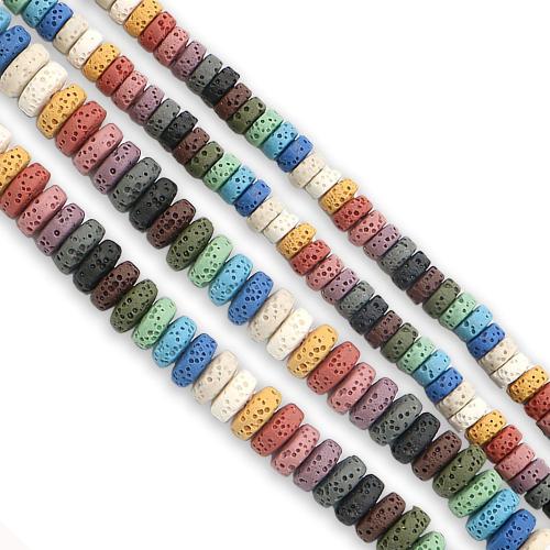 Prirodni Lava perle, obojena & možete DIY & različite veličine za izbor, više boja za izbor, Prodano Per Približno 38 cm Strand