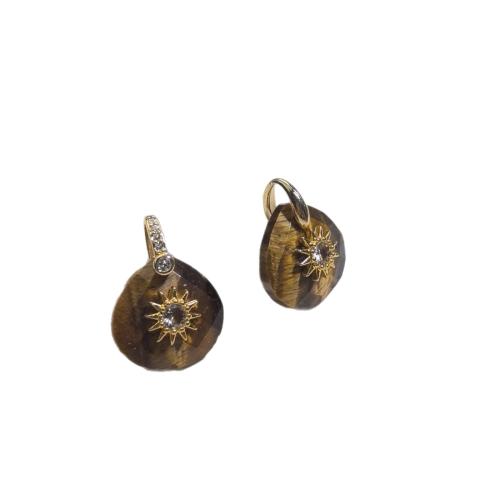 Bijoux Pendentifs en pierres gemmes, pierre gemme, avec alliage de zinc, larme, DIY & différents matériaux pour le choix & facettes & avec strass, 16x16mm, Vendu par PC