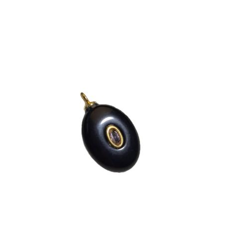 Gemstone Vedhæng Smykker, Ædelsten, med Messing, Flad Oval, du kan DIY & forskellige materialer til valg & Micro Pave cubic zirconia, 14x19mm, Solgt af PC
