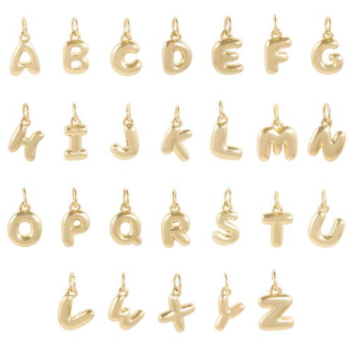 Brass Jewelry Pendants Alphabet Letter plated DIY Sold By PC