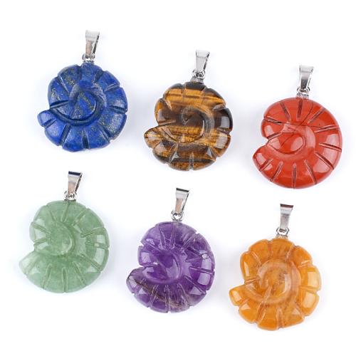 Gemstone Jewelry Pendants Snail Carved DIY Sold By PC