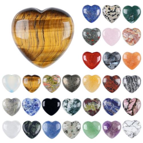 Ædelsten Dekoration, Heart, poleret, du kan DIY & forskellige materialer til valg, 20mm, Solgt af PC