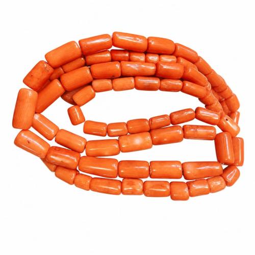 Бусины из натурального коралла, DIY, beads size 8-10*10-21mm, Продан через Приблизительно 80 см Strand