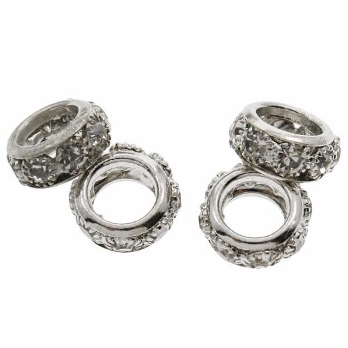 Brass Ékszer Gyöngyök, Sárgaréz, galvanizált, DIY & strasszos, 12x6mm, Lyuk:Kb 8mm, Által értékesített PC