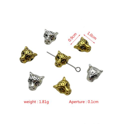 Zinklegierung Zwischenperlen, Leopard, plattiert, DIY, keine, 9x10mm, 500G/Menge, verkauft von Menge