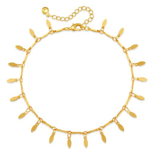 Sárgaréz bokalánc, -val Műanyag Pearl, valódi aranyozott, különböző stílusokat a választás & a nő, Hossz Kb 21-23 cm, Által értékesített PC
