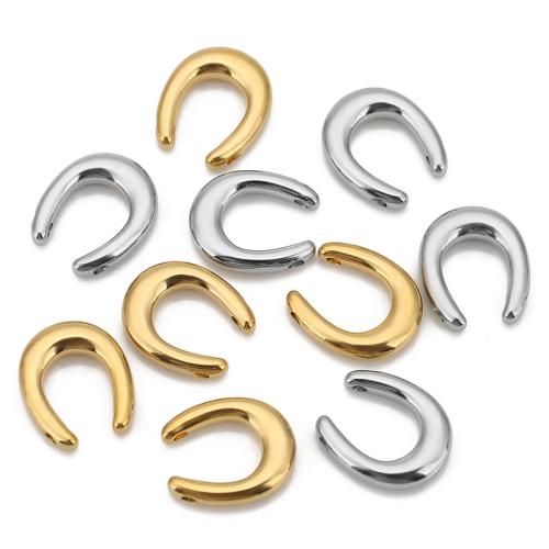 Stainless Steel Pendants 304 Stainless Steel Letter U plated DIY Sold By PC