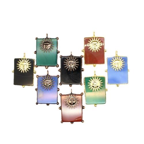 Agate Jewelry Pendants plated DIY Sold By PC