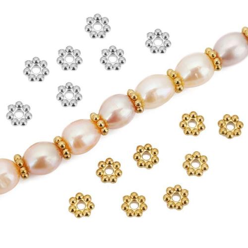 Stainless Steel Spacer Beads 304 Stainless Steel Snowflake Vacuum Ion Plating DIY Sold By PC