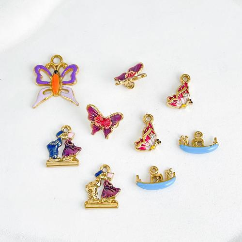 Stainless Steel Pendants plated DIY & enamel Sold By Bag