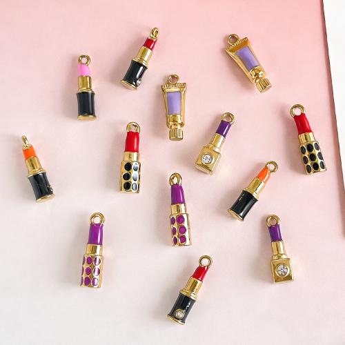 Stainless Steel Pendants plated DIY & enamel Sold By Bag