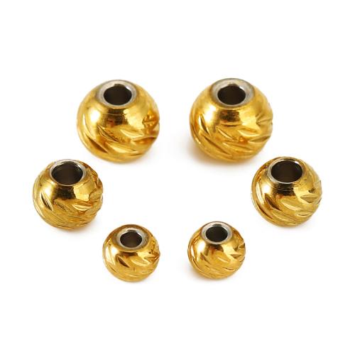 Acier inoxydable Spacer Perles, Acier inoxydable 304, Rond, DIY, plus de couleurs à choisir, Vendu par PC
