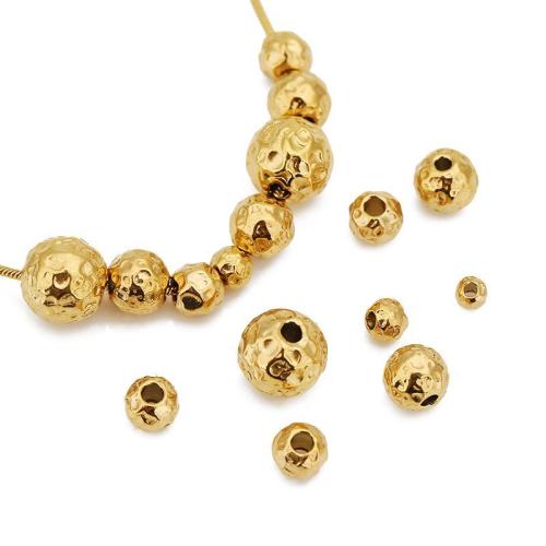 Acier inoxydable Spacer Perles, Acier inoxydable 304, Rond, DIY & normes différentes pour le choix & martelé, plus de couleurs à choisir, Vendu par PC