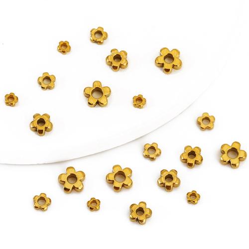Acier inoxydable Spacer Perles, Acier inoxydable 304, fleur, DIY, plus de couleurs à choisir, Vendu par PC