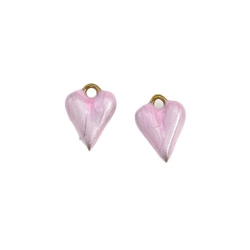Privjesci od nehrđajućeg čelika srce, Nehrđajući čelik, pozlaćen, možete DIY & emajl, više boja za izbor, 12x16mm, 10računala/Torba, Prodano By Torba