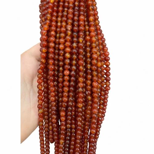 Perles Agates rouges naturelles, agate rouge, Rond, DIY & normes différentes pour le choix, Niveau AB, Vendu par Environ 38 cm brin