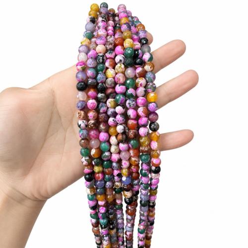 Perles agates, agate feu, Rond, DIY & normes différentes pour le choix & facettes, Vendu par Environ 38 cm brin
