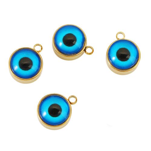 Evil Eye Anhänger, 304 Edelstahl, blöser Blick, DIY & Emaille, keine, 9x11.40mm, verkauft von PC