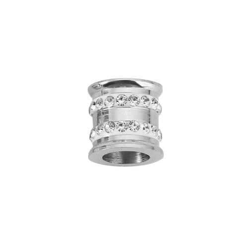 Acero inoxidable Beads gran agujero, acero inoxidable 304, Trenzado, Bricolaje & micro arcilla de zirconia cúbica, más colores para la opción, 10.50x10.20mm, Vendido por UD