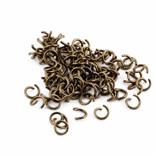 Iron nyílt Jump Ring, Vas, galvanizált, DIY, több színt a választás, 1.20x8mm, 1000G/Bag, Által értékesített Bag