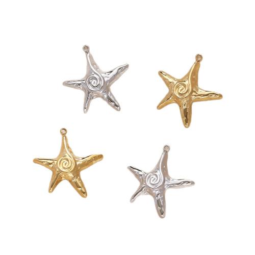 Ruostumaton teräs Animal Riipukset, 304 Stainless Steel, Meritähti, päällystetty, tee-se-itse, enemmän värejä valinta, 28x30mm, 10PC/laukku, Myymät laukku