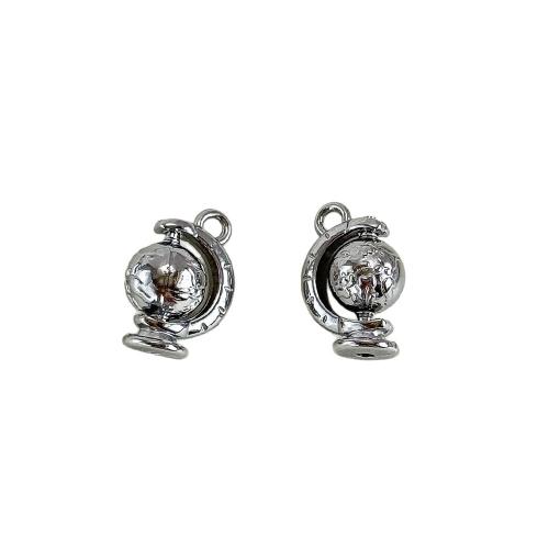 Ciondoli gioielli in acciaio inox, 304 acciaio inox, Globo, placcato, DIY, nessuno, 12x17mm, Venduto da PC