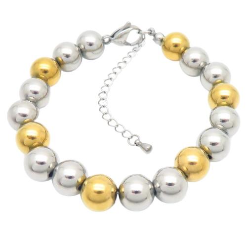 304 Stainless Steel Bracelet Round plated Unisex Sold By PC