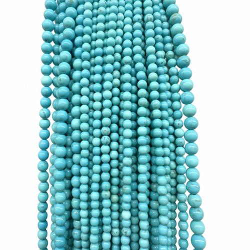 Turquoise Beads Natural Turquoise Round DIY Sold Per Approx 38 cm Strand