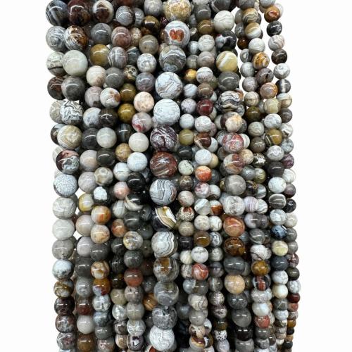Natural Crazy Agate Beads Round DIY Sold Per Approx 38 cm Strand