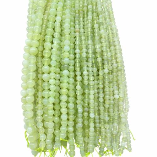 Natural Jade Beads Jade New Mountain Round DIY Sold Per Approx 38 cm Strand