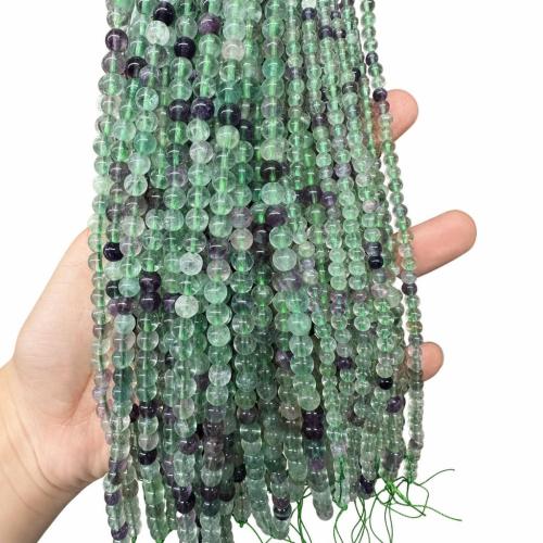 Natural Fluorite Beads Colorful Fluorite Round DIY Sold Per Approx 38 cm Strand