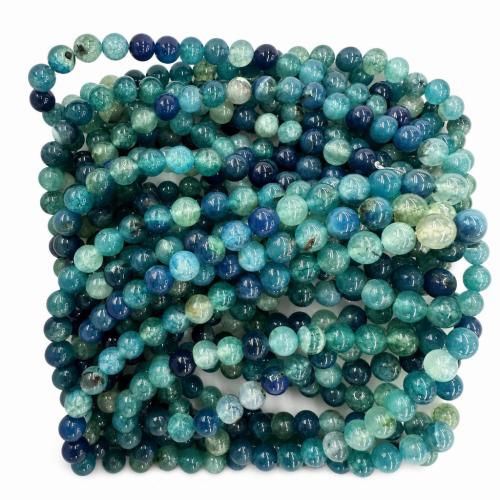 Natural Dragon Veins Agate Beads Round DIY 10mm Sold Per Approx 38 cm Strand