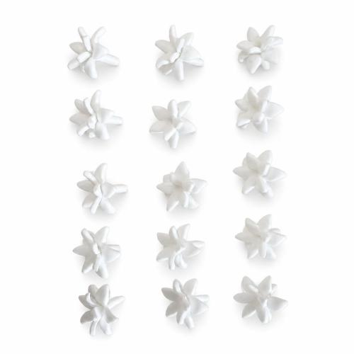 Polymer Clay Beads Flower DIY white Approx 2mm Approx Sold Per Approx 38 cm Strand