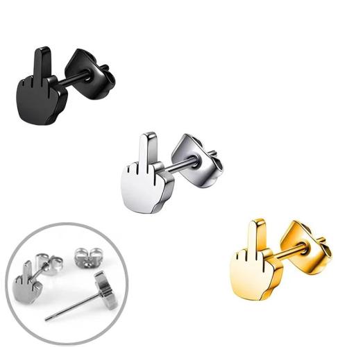 304 Stainless Steel Stud Earring Hand plated fashion jewelry & Unisex 10mm Sold By Pair