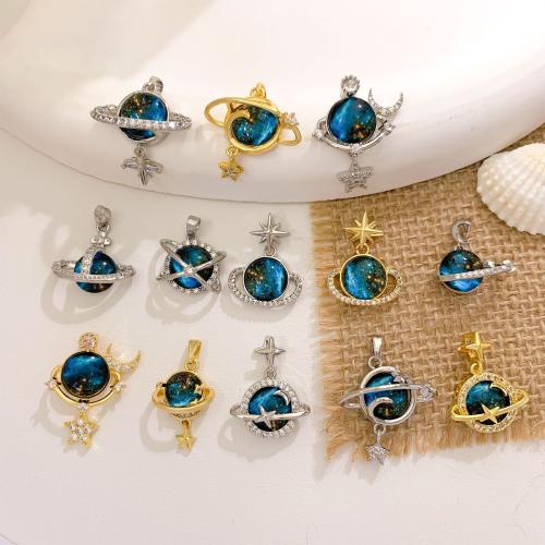 Kubinių Zirconia Mikro Pave Žalvaris Priedai veltiniams, vilna, Žalvarinis, padengtą, Pasidaryk pats & įvairių stilių pasirinkimas & mikro nutiesti kubinių Zirconia, pendent size 14-20mm, Pardavė PC