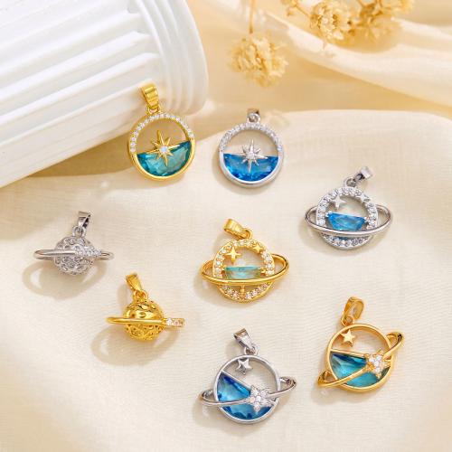 Cúbicos Circonia Colgante Latón Micro pavimenta, metal, chapado, Bricolaje & diferentes estilos para la opción & micro arcilla de zirconia cúbica, pendant size 16-22mm, Vendido por UD