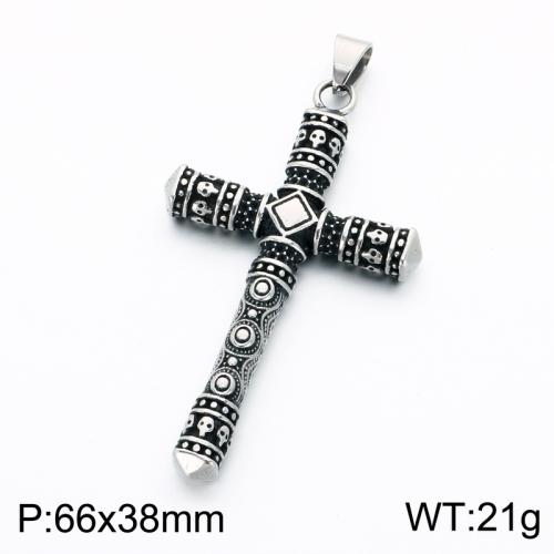Stainless Steel Cross Pendants 304 Stainless Steel vintage & DIY Sold By PC