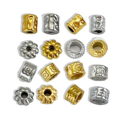 Ruostumaton teräs Välike helmiä, 304 Stainless Steel, päällystetty, tee-se-itse & eri tyylejä valinta, Myymät PC