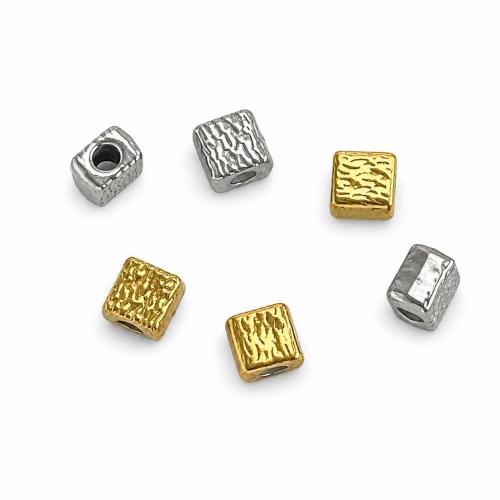 Ruostumaton teräs Välike helmiä, 304 Stainless Steel, Neliö, päällystetty, tee-se-itse, enemmän värejä valinta, 5x5mm, Myymät PC
