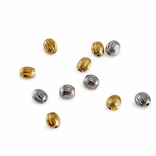 Ruostumaton teräs Välike helmiä, 304 Stainless Steel, Vesimeloni, päällystetty, tee-se-itse, enemmän värejä valinta, 6x6mm, Myymät PC