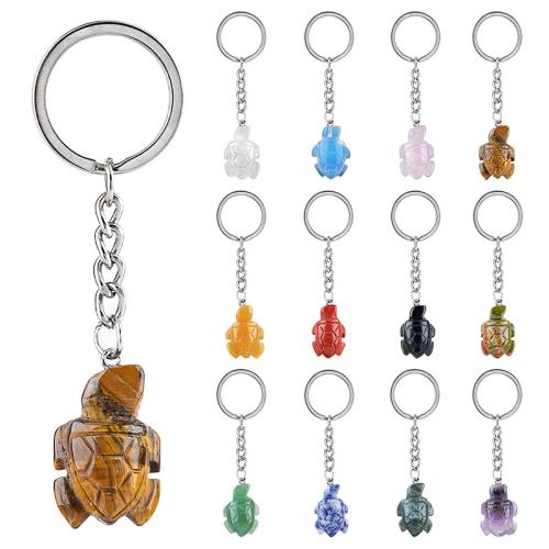 Gemstone Eochair Clasp, le Sinc Alloy, Turtle, Snoite, ábhair éagsúla do rogha & unisex, 18x27mm, Díolta De réir PC
