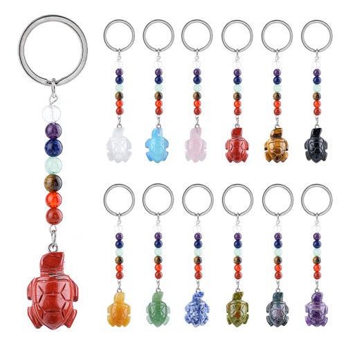 Gemstone Eochair Clasp, le Sinc Alloy, Turtle, Snoite, ábhair éagsúla do rogha & unisex, 110mm, Díolta De réir PC