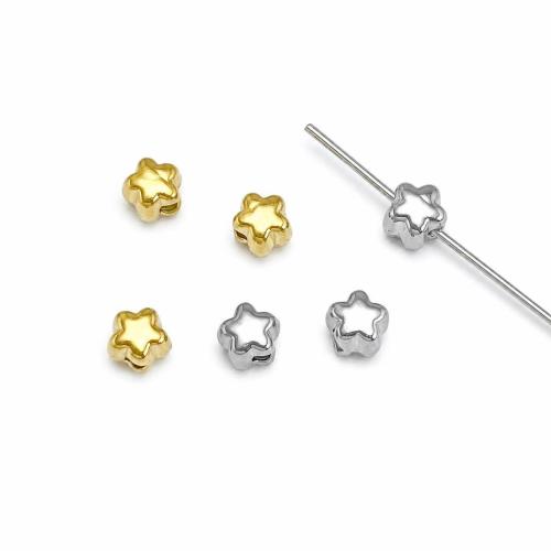 Acier inoxydable Spacer Perles, Acier inoxydable 304, étoile, Placage, DIY, plus de couleurs à choisir, 4x4mm, Vendu par PC