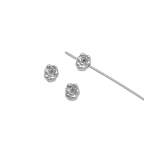 Stainless Steel Spacer Kralen, 304 roestvrij staal, Rose, plated, DIY, meer kleuren voor de keuze, 4x5mm, Verkocht door PC