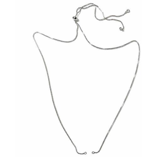 Brass Necklace Chain platinum plated DIY 1.24mm 8.27mm Length Approx 15.74 Inch Sold By Lot