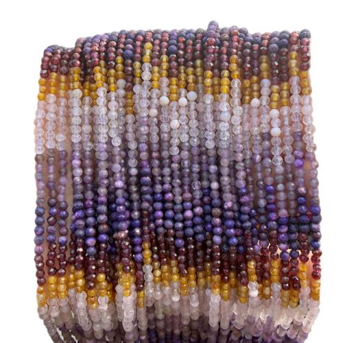 Grânulos de pedras preciosas mistos, misto de pedras semi-preciosas, Roda, polido, DIY & facetada, Mais cores pare escolha, 3mm, vendido para Aprox 38 cm Strand