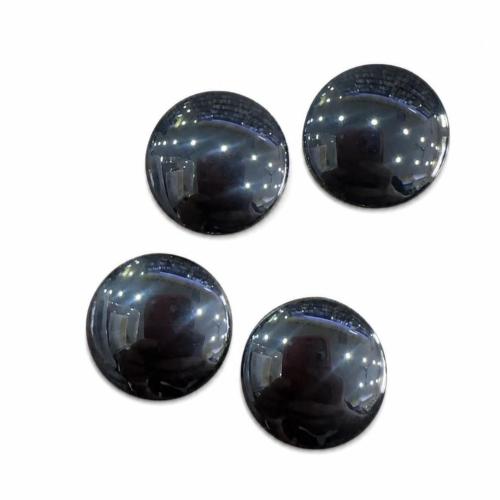 Non- magnetische Hämatit flache Hinterseite Cabochon, flache Runde, DIY & verschiedene Größen vorhanden, verkauft von PC