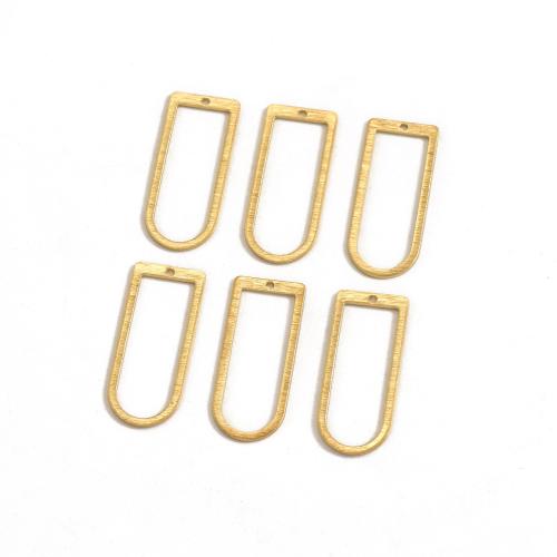 Wisiorki mosiężne, Mosiądz, Wzór geometryczny, DIY & szczotkowane & pusty, oryginalny kolor, 12.80x30.10mm, sprzedane przez PC