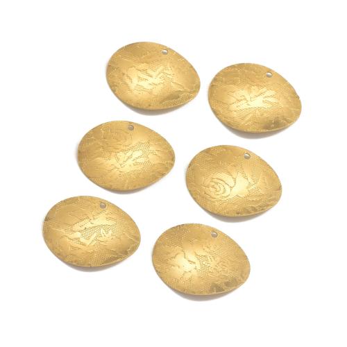 Brass Nakit Privjesci, Mesing, Stan Oval, možete DIY, izvorna boja, 31.30x25mm, Prodano By PC